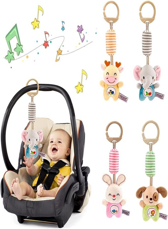SMILE BABY Plush Hanging Toy Rattles for Crib and Stroller Keep Your Baby Entertained and Engaged. Soft, Colorful, and Safe, They Stimulate Sensory Development and are Perfect for Playtime Fun (Deer) - Image 5